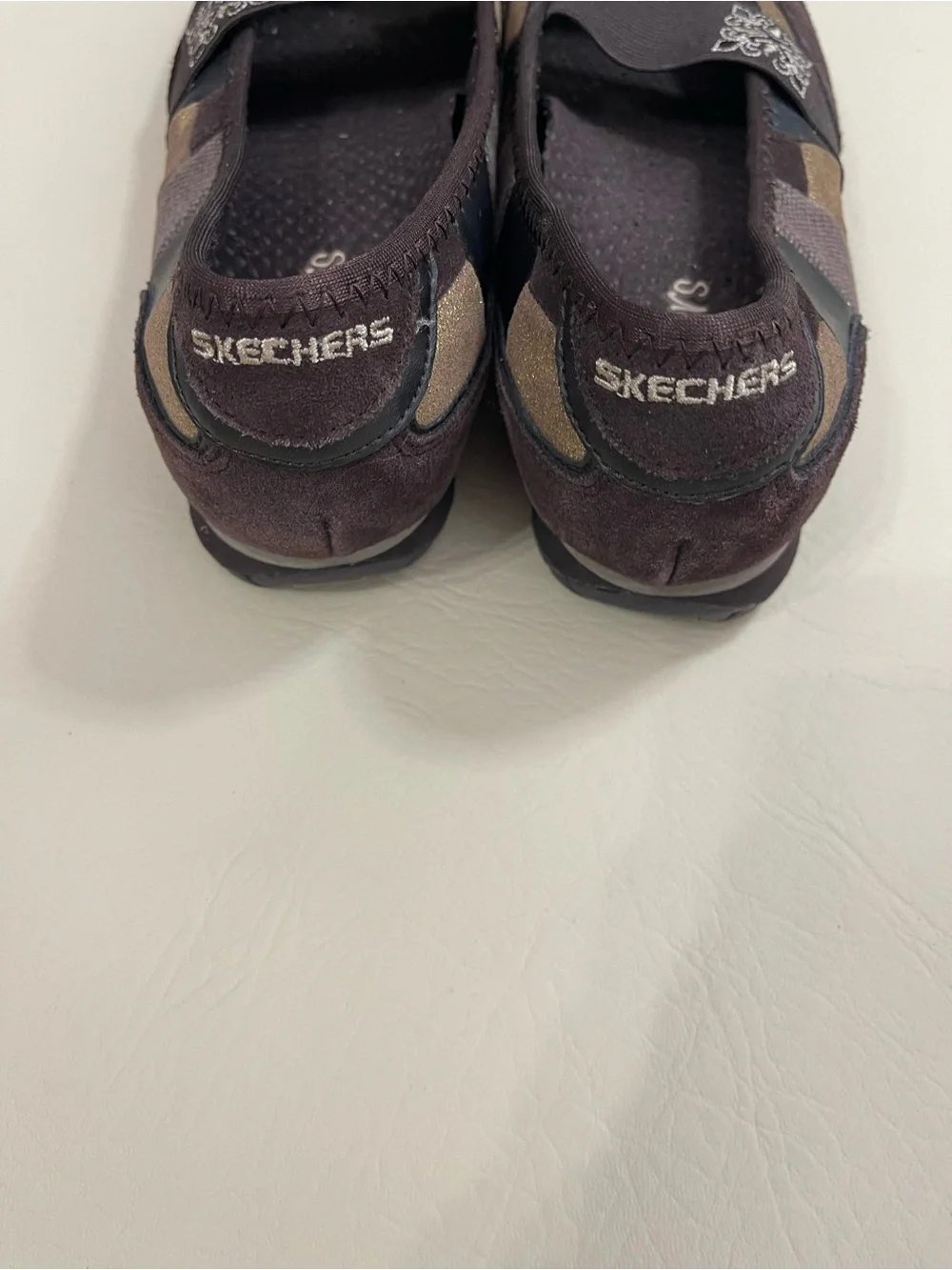 Skechers Brown Patchwork Biker Mary Jane Shoes Sz 6.5 - Picture 3 of 8